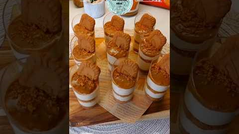 Biscoff Cheesecake cups #dessert #easyrecipe
