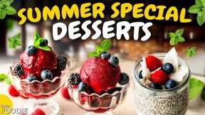 2 Easy Summer Desserts Recipe | Mixed Berry Sorbet & Chia Coconut Pudding Recipe