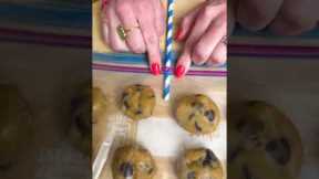 Smart freezer storage technique for baked goods! #cookies #baking