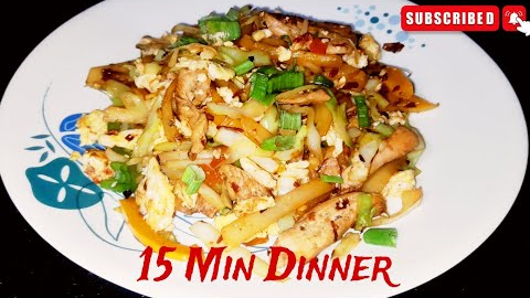 One Pan Chicken Veg Egg Stir Fry | Easy 15 Min Recipe 🍗🥚