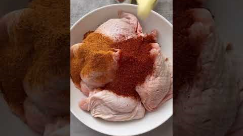Cajun chicken thighs. Recipe and ingredients in description 😉
