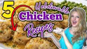 5 Amazing CHICKEN RECIPES you Must TRY! | Easy Weeknight Dinner Ideas!