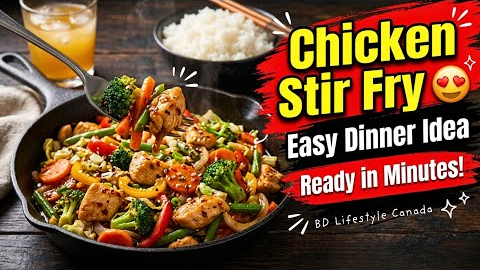  Chicken Vegetable Stir Fry Recipe 😍| Easy Dinner Ideas for Busy Days 