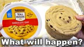 Baking a tub of cookie dough like this..