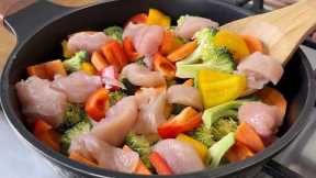 ❗️ Diet chicken fillet with vegetables for dinner. Light and quick dinner