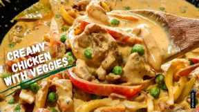 Creamy Chicken & Vegetable Skillet | Easy 20-Minute Dinner | When we cook