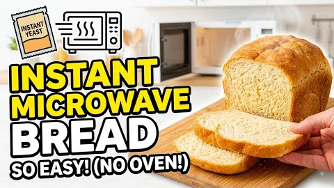 Soft Fluffy Bread in Microwave Oven | Instant Yeast Recipe