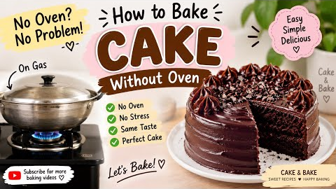 How to bake a cake without an oven! simple and easy method for beginners! 