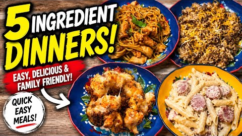 What's For Dinner | 4 Easy 5-Ingredient Weeknight Dinners | Budget-Friendly Family Meals