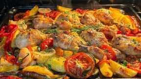 The BEST Oven-Baked Chicken & Vegetables! Easy Dinner Recipe 🍗🔥